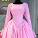 Women's Clothing autumn new style elegant round neck long sleeve tie rope high waist A line dress_ecoleips.com