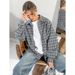 A Simple, Loose And Off-The-Beaten-Path Checkered Long-Sleeved Women's Shirt_ecoleips.com
