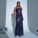 European And American Women's New High End Wrapped Chest One Shoulder Hip Wrapped Sequined Banquet Fishtail Evening Dress_ecoleips.com