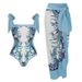 Women's sexy one-piece swimsuit female conservative hot spring resort swimsuit wrap skirt suit_ecoleips.com