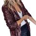 Autumn Winter Sequin Long Sleeve Dress Elegant Slim Blazer Coat For Women Formal Occasion Daily Wear_ecoleips.com