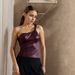 Women's Clothing Women's Slim Sexy Twisted Strap One Shoulder Top Solid Color Sleeveless Oblique Collar For Formal & Casual For Women_ecoleips.com