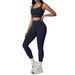 European American Style Brushed Fabric Backless Tight Set Women, High-waisted Butt-lifting Sports Outfit For Running,_ecoleips.com