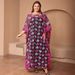 Verve Plus Size Ethnic Clothing Lace Embroidered Batwing Long Dress Muslim Women's Two-Piece Set Good Quality_ecoleips.com