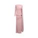 Women's Pleated Asymmetrical Slim Fit Floor Length Dress with Flowing Ribbons Southeast Asia Spring New 2026 Gown_ecoleips.com
