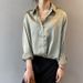 Women's Clothing Fashion Satin Silk Shirt Blouse Women's Shirt_ecoleips.com