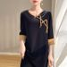 Elegant Chinese-style Niche Gold Velvet Dress, 2024 Spring New Vintage Cheongsam Midi Dress_ecoleips.com