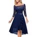 Women's Clothing Spring And Summer New Lace Snow Like One Shoulder Dress Evening Dress_ecoleips.com