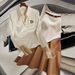 Women's Clothing Fashionable High End Tops Niche Unique Unique Cool White Acetate Satin Shirt_ecoleips.com