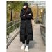 "Extra-Long Winter Coat For Women – Detachable Hood Knee-Length Puffer Jacket (Black, S-XXL)"_ecoleips.com