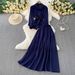 Elegant Tie-Waist Sun Protection Blouse & High-Waist Skirt Set – Soft Pink/Black/Mint/Navy/Brick/Beige (One Size)_ecoleips.com