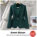 Elegant Petite Women's Blazer Slim Fit Short Jacket Notched Lapel Stretch Polyester Office Casual Wear_ecoleips.com