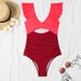 Aria Basics 2024 New Cross-Border European And American Women's Ruffle One-Piece Bikini Swimsuit Slim Fit In Multiple Colors_ecoleips.com