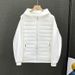 Women's Clothing Autumn Cotton Casual Hooded Lining Full Edge Light Sweater Jacket Casual Top_ecoleips.com