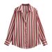 Verve New Autumn Women's Fashion Versatile Satin Texture Draped Long Sleeve Shirt For Women2197745_ecoleips.com