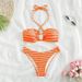 Women's Clothing Striped Swimsuit Sexy Three Point Bikini Split Swimsuit Women Summer_ecoleips.com