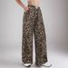 Aria Basics European And American Cross-Border Autumn Winter New Leopard Print Straight Printed High Waist Long Wide Leg Pants_ecoleips.com