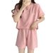 Women's Dopamine Color Sport Set – Trendy Short Sleeve T-Shirt & Shorts, Summer Casual Two-Piece Outfit_ecoleips.com