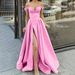 Women's Clothing Multi Color Tube Top V Neck Backless Swing Dress_ecoleips.com