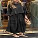 2027 Spring Autumn Fashion European-USA Style Women O-Neck 3/4 Sleeve T-Shirt + Lace-Up Skirts Pure Color Two-Piece Casual Suits S-5XL_ecoleips.com
