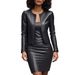 New Fashionable Commuter Suit Long Sleeve Jacket Dress Set_ecoleips.com