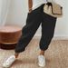 Suitable For All Seasons 2024 Women's Printed Cotton Linen Craft Pocket Casual Long Pants_ecoleips.com