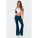 Suitable For All Seasons 2024 New Fashion Solid Color Comfortable Slim Fit Low Waist Flared Pants For Women_ecoleips.com