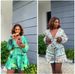 Women's Deep V Neck Sleeveless Jumpsuit With Lace-Up Front And Ruffle Hem Shorts Summer Bohemian Style_ecoleips.com