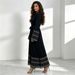Islamic Abaya Kaftan Dubai Arabic Fashion Muslim Dress Caftan Marocain Eid Cardigan Ramadan Elbise Robe Femme Rhinestone Gowns_ecoleips.com