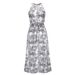 2021 Women's Summer Sexy Fashion Milk Silk Floral Print Long Dress European And American Style_ecoleips.com