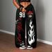 Women's Clothing Versatile Printed Long Pants Loose Waist Cinching Trendy Street Fashion_ecoleips.com
