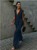 2025 Cotton V-neck Sleeveless Top Vest Long Pants For Women New Solid Color Elegant Commuter Two-piece Set_ecoleips.com