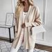 Women's Clothing Soft V-Neck Sweater Women's Casual Loose Knit Cardigan - Lightweight Comfortable Pullover For Fall Winter_ecoleips.com