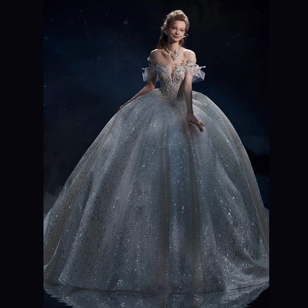 Women's Clothing One Shoulder Wedding Dress New Bride High Quality Texture On The Run Princess Petite Big Tail Main Veil Female_ecoleips.com