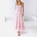 Women Resort Casual Style Sexy Halter Neck Self‑Tie Waist Slimming Dress Beach Summer Wear_ecoleips.com