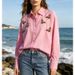 Women's Clothing Women's Style Long Sleeved Shirt Loose Collar Top Style Stylish Design Heavy Duty Embellishments_ecoleips.com