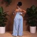 Elegant Strappy Backless Striped Jumpsuit For Women - Office & Casual Wear, Breathable & Comfortable, Plus Size Available_ecoleips.com