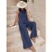 2025 Summer New Two-Piece Set For Women, European And American Trendy Versatile Loose Pullover Round Neck Casual Cotton_ecoleips.com