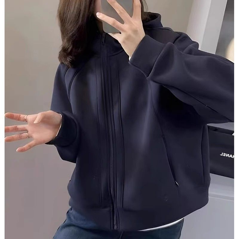 Plus-size Zip-up Thickened Hooded Sweatshirt For Women, New Early Autumn Style, Loose And Stylish Design, Trendy_ecoleips.com