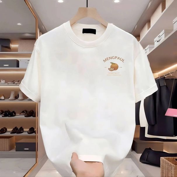 New Cotton Fashion Sense Printing Short-sleeved T-shirt Unisex Men Summer Tide Loose Hundred Tops_ecoleips.com