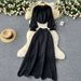 Women's Clothing Temperament Two Piece Suit Three Dimensional Flowers Long Sleeved Shirt High Waist Mid Length Lace Skirt_ecoleips.com