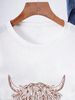Women's Casual round Neck Short Sleeve T-Shirt Multi-Color Solid Loose Printed Fashion Top European American Style Sports Wear_ecoleips.com