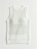 French Retro Crew Neck Hollow Knit Sleeveless Vest_ecoleips.com