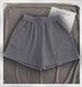 Women's Clothing Sports Shorts High Waist Loose Slim Wide Leg Pants Solid Color Cotton Casual Pants_ecoleips.com