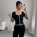Women's Clothing Summer Stylish Short Knit Sweater For Women Sleeveless Fashionable And Elegant Top For Formal & Casual For Women_ecoleips.com