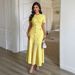 Elegant Bodycon Dress For Women - Stretchy High Waist Pencil Dress With Short Sleeves & Button Detail - Wrinkle-Free Polyester Blend (12 Colors)_ecoleips.com