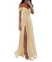 Women's Clothing Bridesmaid Dress Long Dress Slimming Strapless Bestie Prom Formal Dress Simple Sexy Slit_ecoleips.com