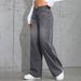 Women's Vintage Gray Washed Jeans – Relaxed Straight-Leg Denim Pants For Streetwear & Casual (S-XXL)_ecoleips.com