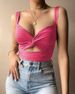 Women's Clothing Vest Tops Ins Twisted Elastic Laces New V Neck Backless Small Sling Summer Hot Style_ecoleips.com