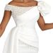 Women’s Clothing Light Wedding Dress New Bride French Light Luxury One Shoulder Temperament Super Fairy Petite Go Out Light Yarn Summer_ecoleips.com